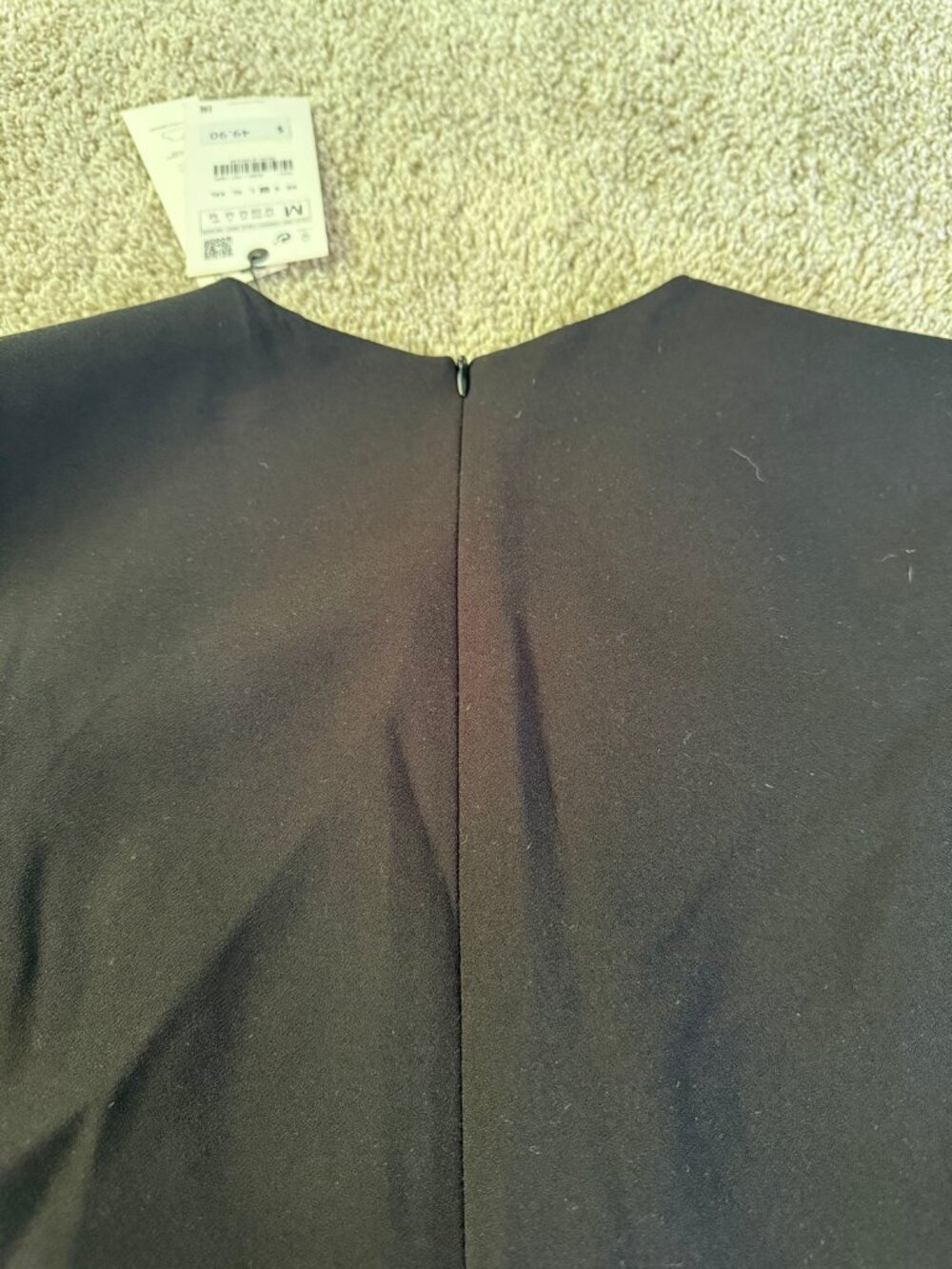 Zara Black Sleeveless Mini Dress M NWT